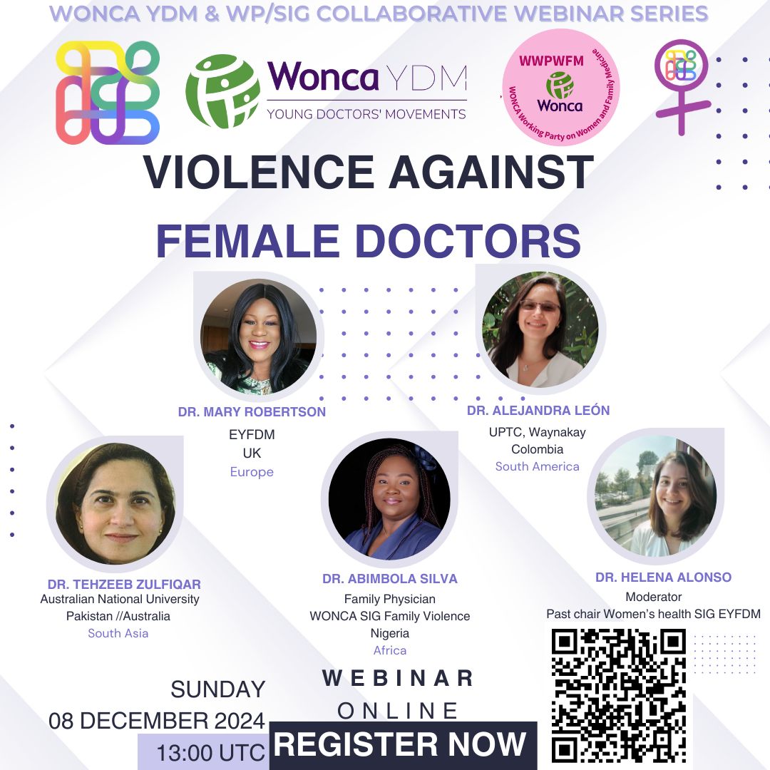 WONCA YDM & WP/SIG webinar – Violence against Female doctors