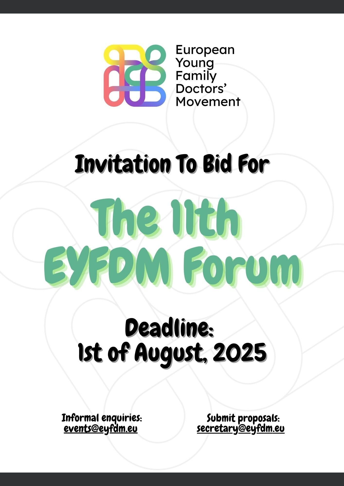 Bid for the 11th EYFDM Forum