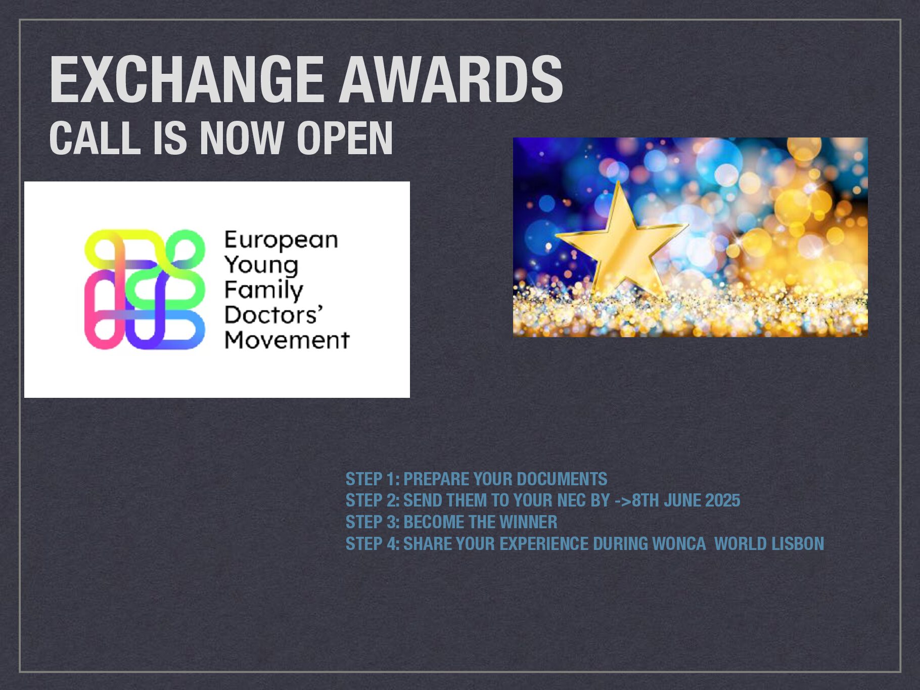 Exchange awards 2025 – call open